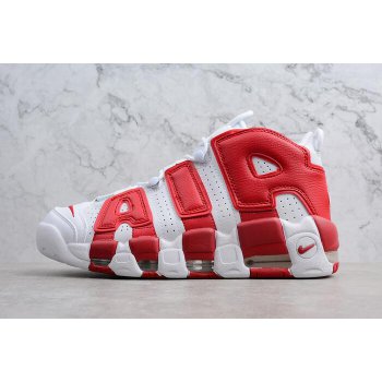 and WoNike Air More Uptempo White Gym Red 414962-100 Shoes